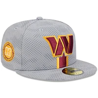 Men's New Era Gray Washington Commanders 2024 Sideline 59FIFTY Fitted Hat