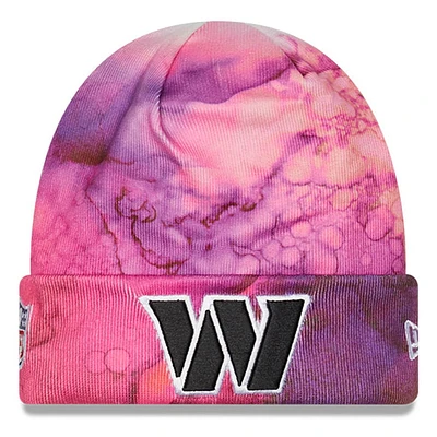 Men's New Era Pink Washington Commanders 2022 NFL Crucial Catch - Cuffed Knit Hat
