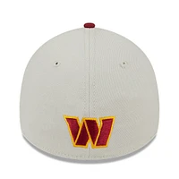 Men's New Era Stone/Burgundy Washington Commanders 2023 NFL Draft 39THIRTY Flex Hat