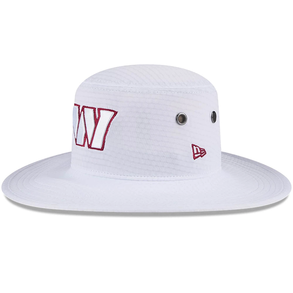 Men's New Era White Washington Commanders 2024 NFL Training Camp Panama Bucket Hat