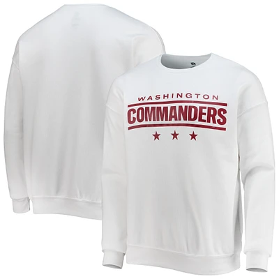Collection NFL x Darius Rucker pour homme par Fanatics White Washington Commanders Star Sponge Fleece Pullover Sweatshirt