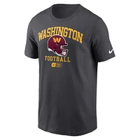 Men's Nike Anthracite Washington Commanders Helmet Essential T-Shirt