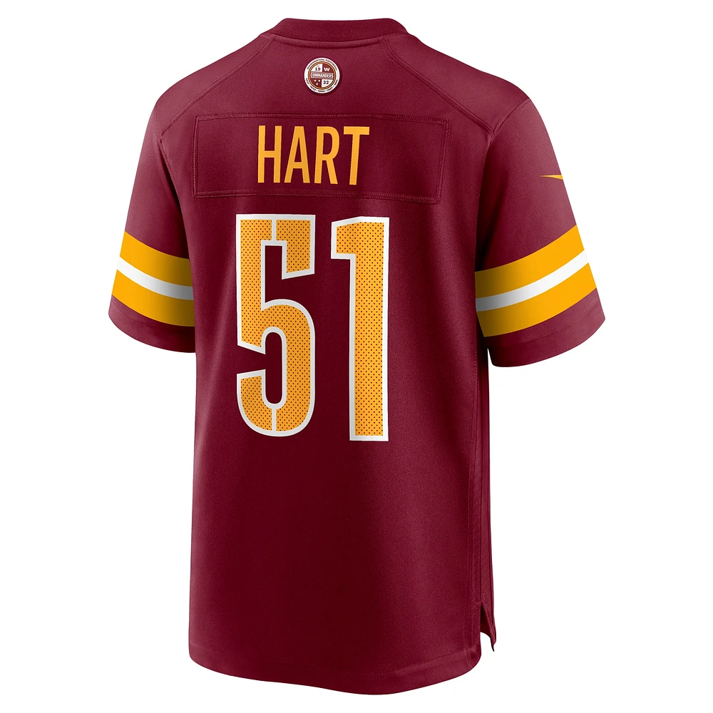 Men's Nike Bobby Hart  Burgundy Washington Commanders Game Jersey