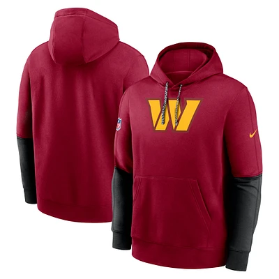 Sweat à capuche Nike bordeaux Washington Commanders 2024 Sideline Club pour homme