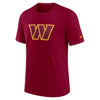 Men's Nike Burgundy Washington Commanders Rewind Logo Tri-Blend T-Shirt