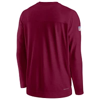 Sweat-shirt à enfiler Nike Bordeaux Washington Commanders Sideline Lockup Performance pour homme