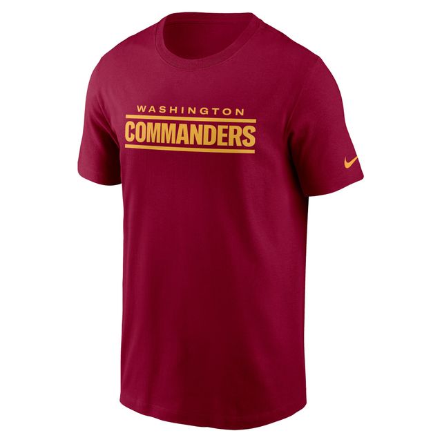 T-shirt Nike Washington Commanders Wordmark pour homme, bourgogne