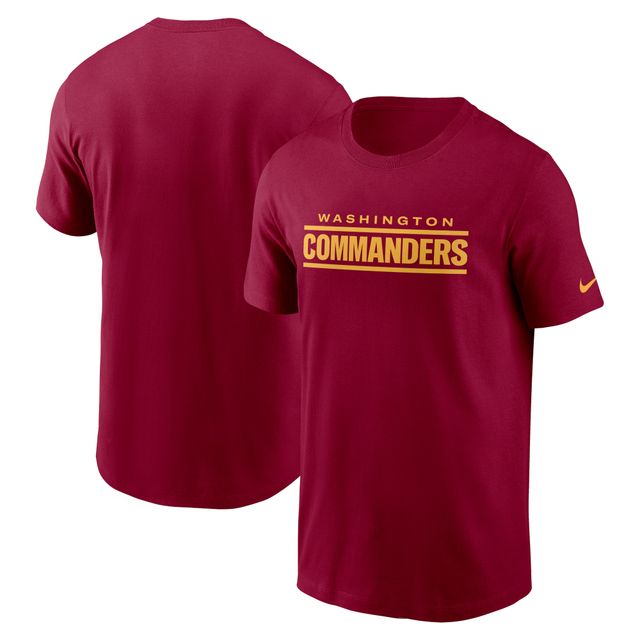 T-shirt Nike Washington Commanders Wordmark pour homme, bourgogne