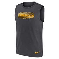 Men's Nike Charcoal Washington Commanders Primetime Legend Performance Muscle Tank Top