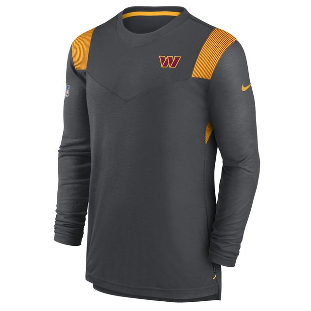 T-shirt à manches longues Nike Washington Commanders Sideline Tonal Logo Performance Player pour homme, anthracite