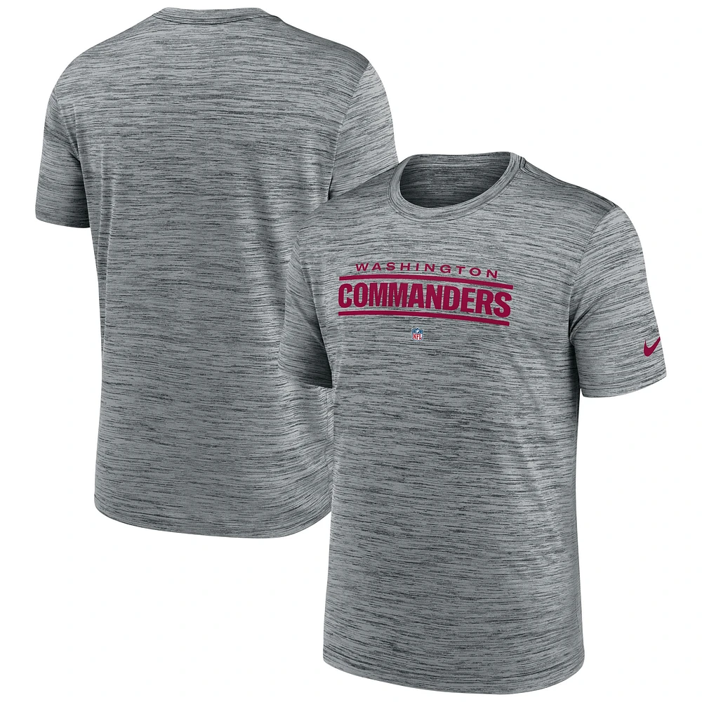 Men's Nike Gray Washington Commanders Velocity Performance T-Shirt