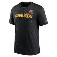 Men's Nike Heather Black Washington Commanders Team Tri-Blend T-Shirt