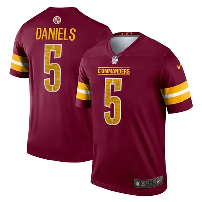 Maillot Nike Jayden Daniels bordeaux pour homme des Washington Commanders Team Legend