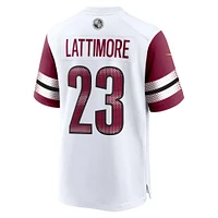 Men's Nike Marshon Lattimore  White Washington Commanders Game Jersey