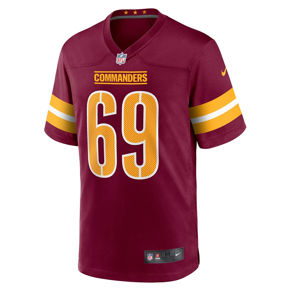 Men's Nike Tyler Larsen  Burgundy Washington Commanders Game Jersey
