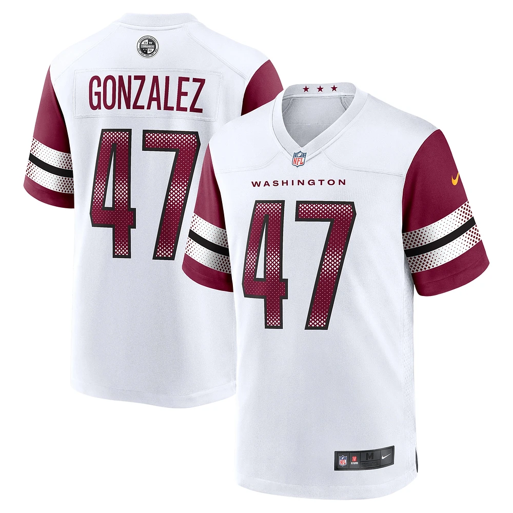Men's Nike Zane Gonzalez  White Washington Commanders Game Jersey