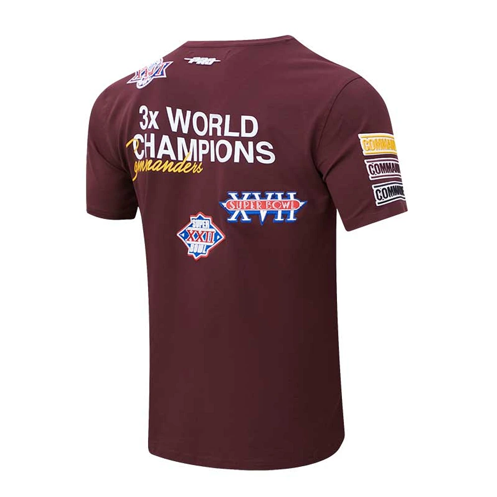 Men's Pro Standard Burgundy Washington Commanders Championship T-Shirt