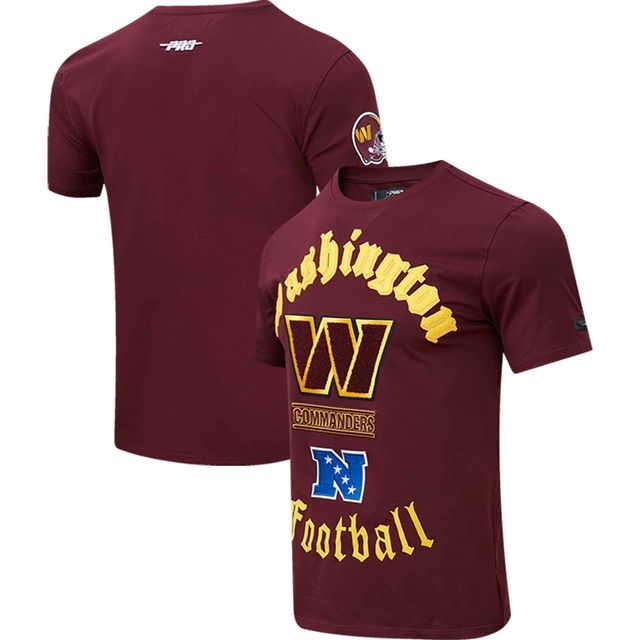 T-shirt Pro Standard Washington Commanders Old English bordeaux pour homme