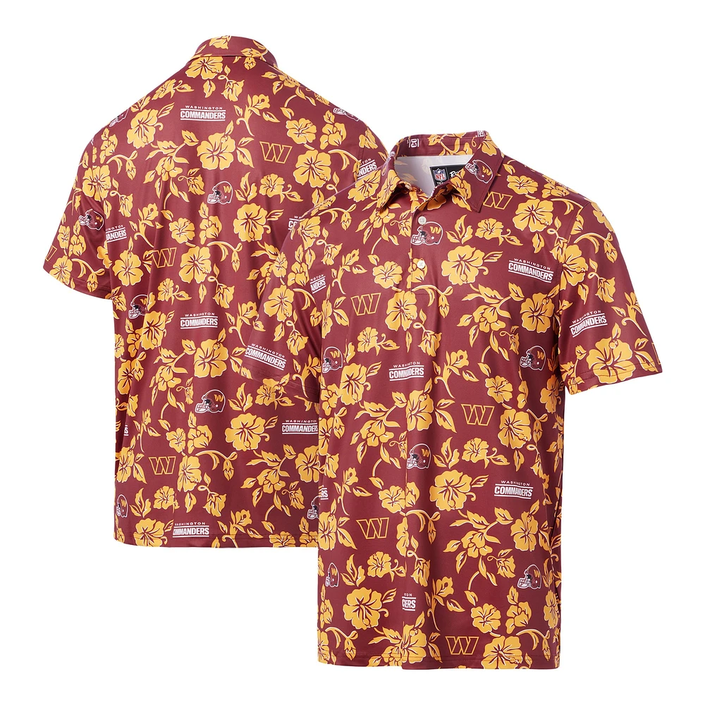 Polo Reyn Spooner bordeaux Washington Commanders Pua Performance pour hommes