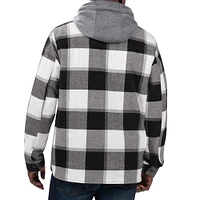 Men's Starter Black Washington Commanders Big Joe Plaid Full-Zip Hoodie Jacket