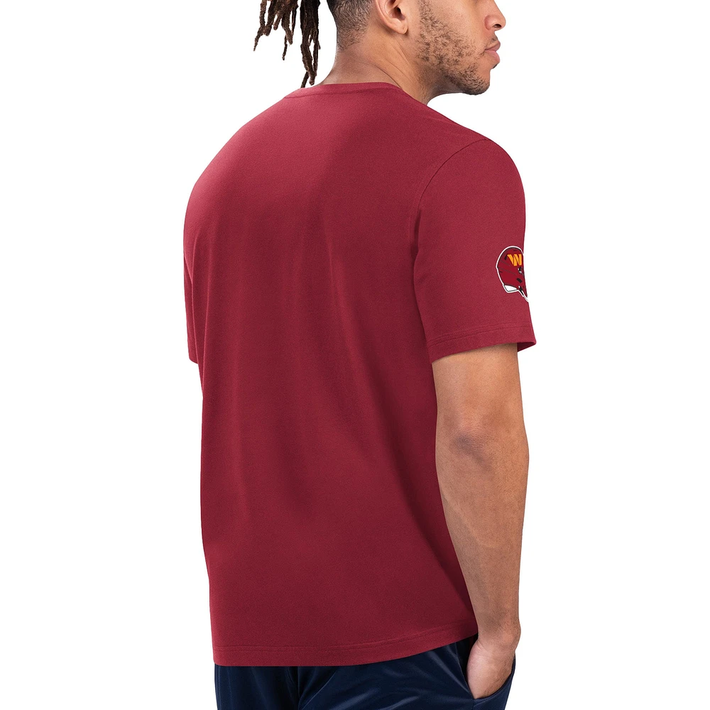 Men's Starter Burgundy/Gold Washington Commanders Finish Line Extreme Graphic T-Shirt