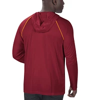 Men's Starter Burgundy Washington Commanders Raglan - Long Sleeve Hoodie T-Shirt