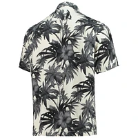 Men's Tommy Bahama Black/ Washington Commanders Sport Harbor Island Hibiscus Camp Button-Up Shirt