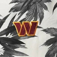 Men's Tommy Bahama Black/ Washington Commanders Sport Harbor Island Hibiscus Camp Button-Up Shirt