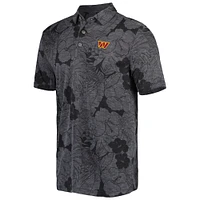 Men's Tommy Bahama Black Washington Commanders Big & Tall Miramar Blooms Polo