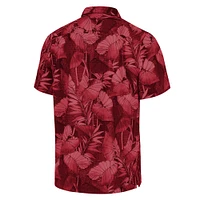 Chemise boutonnée pour homme Tommy Bahama Bordeaux Washington Commanders Coast Nuevo Fronds Camp