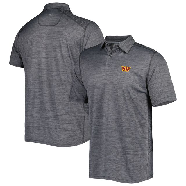 Polo Tommy Bahama Charcoal Washington Commanders Delray Frond IslandZone pour homme