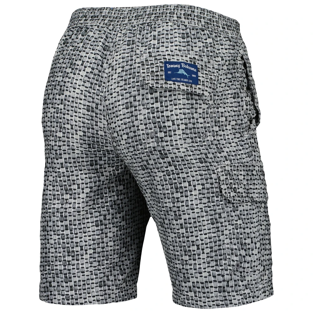 Short de bain Tommy Bahama Washington Commanders Baja Geo Wave gris pour homme