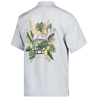 Chemise boutonnée pour homme Tommy Bahama Grey Washington Commanders Coconut Point Frondly Fan Camp IslandZone