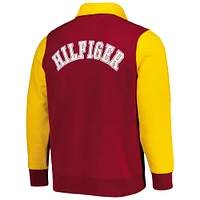 Men's Tommy Hilfiger Burgundy/Gold Washington Commanders Aiden Quarter-Zip Sweatshirt