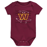 Newborn & Infant Washington Commanders Team Starter 3-Pack Bodysuit Set