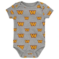 Newborn & Infant Washington Commanders Team Starter 3-Pack Bodysuit Set