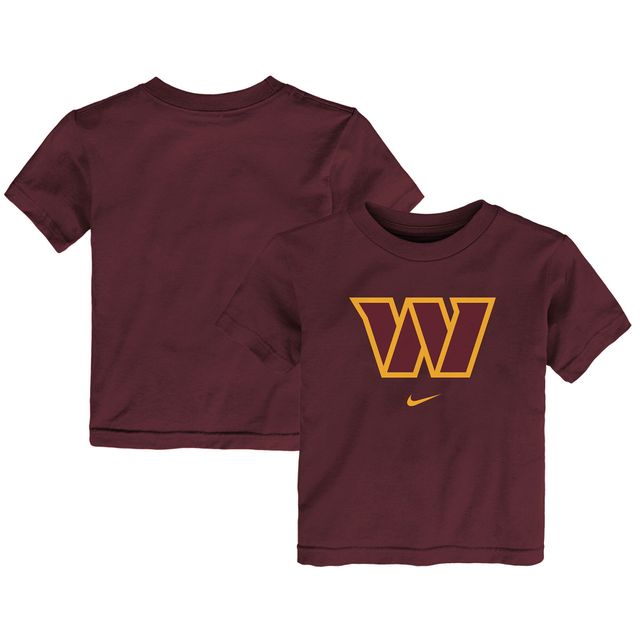 T-shirt Nike bordeaux avec logo de l'équipe des commandants Washington pour enfants d'âge préscolaire