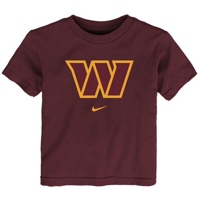 T-shirt Nike bordeaux avec logo de l'équipe des commandants Washington pour enfants d'âge préscolaire