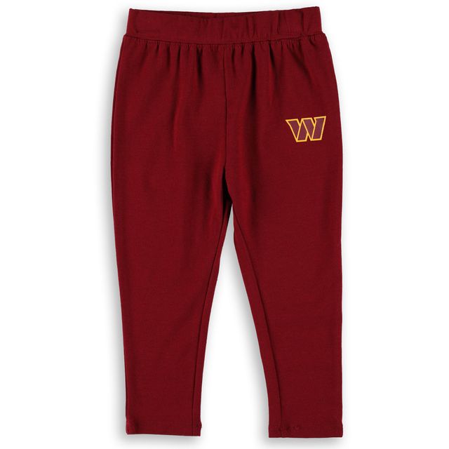 Ensemble t-shirt et legging Washington Commanders Forever Love or/bordeaux pour tout-petit