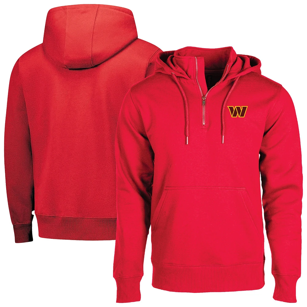 Sweat à capuche unisexe Dunbrooke Red Washington Commanders Defender fermeture éclair quart de tour