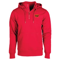 Sweat à capuche unisexe Dunbrooke Red Washington Commanders Defender fermeture éclair quart de tour