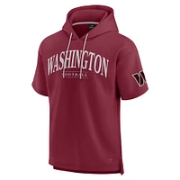 Unisex Fanatics  Burgundy Washington Commanders Elements Ready Short Sleeve Pullover Hoodie