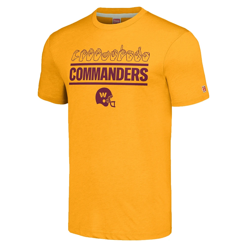 T-shirt unisexe hommage aux Washington Commanders en langue des signes américaine
