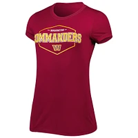 Women's Concepts Sport Burgundy/Gold Washington Commanders Plus Badge T-Shirt & Pants Sleep Set