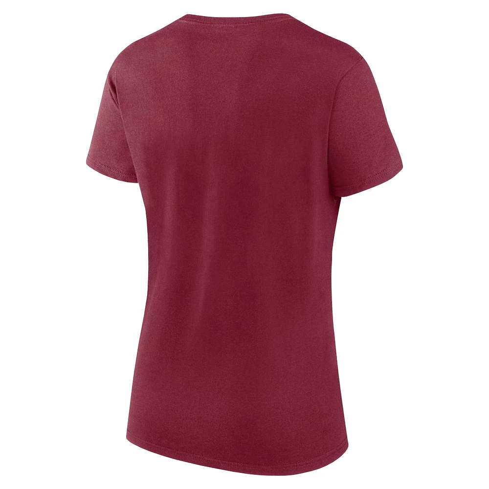 Women's Fanatics Burgundy Washington Commanders Fundamental Base - T-Shirt