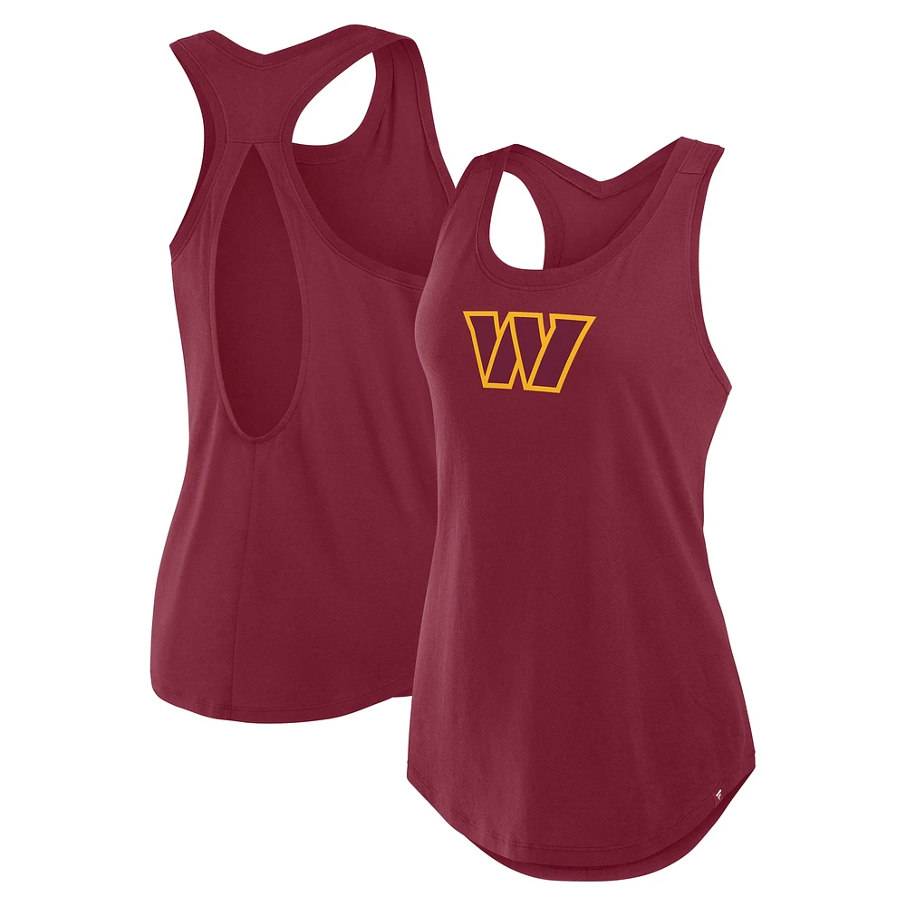Women's Fanatics Burgundy Washington Commanders Iron Fan Tank Top
