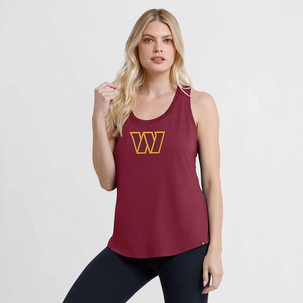 Women's Fanatics Burgundy Washington Commanders Iron Fan Tank Top