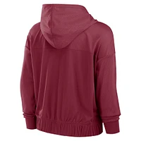 Women's Fanatics Burgundy Washington Commanders Script Lock Full-Zip Hoodie