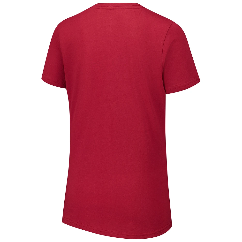 Women's G-III 4Her by Carl Banks Burgundy Washington Commanders Post Season V-Neck T-Shirt
