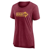 Women's Heather Burgundy Washington Commanders Hometown First Down T-Shirt